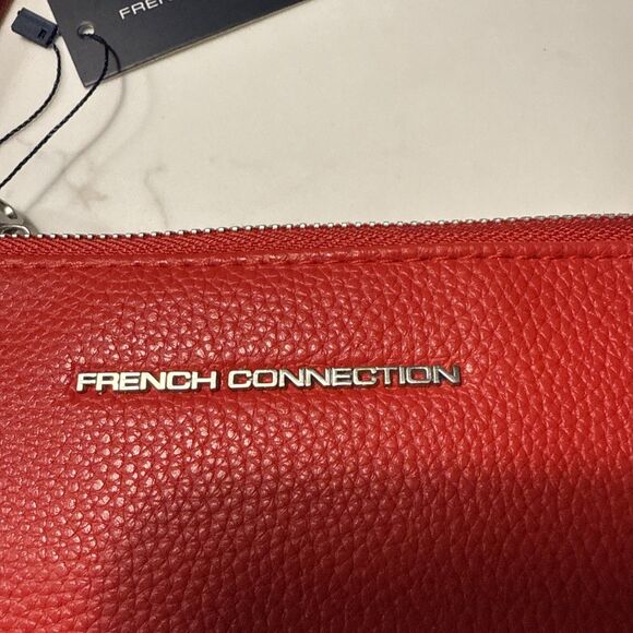 French Connection Lara Pebble Double Slim Pouches Wristlet Red FCWH24210 - Picture 2 of 9